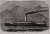 The mail steamboat Gondolier on the Caledonian Canal. Scotland 1868 old print