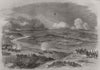 The war: the engagement near Carignano, August 30. Italy 1870 old print