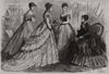 Paris fashions for February 1868 old antique vintage print picture