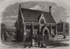 The Vaughan Library, Harrow. London 1863 old antique vintage print picture