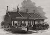 Brandon station. Suffolk 1845 old antique vintage print picture