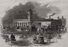Norwich station. Norfolk 1845 old antique vintage print picture