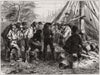 Sale of herrings, on the quay, Great Yarmouth. Norfolk 1856 old antique print