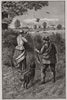 Partridge shooting in Norfolk: good at driven birds 1888 old antique print