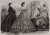 Paris fashions for February 1863 old antique vintage print picture