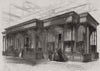 The Vulcanite Court, at the Crystal Palace. London 1857 old antique print