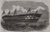 Launch of The Hannibal steam ship from Her Majesty's dockyard at Deptford 1854