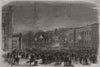 The Statue of Frederick the Great, Unter den Linden, Berlin, illuminated 1858