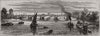 New Putney Bridge, opened by the Prince & Princess Of Wales. London 1886 print
