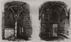 Turret stair; Queen Margaret's Bower. Scotland 1869 old antique print picture