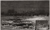 Wintry weather on the Thames: the river at Putney. London 1881 old print