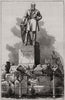 The Jahn Monument at Berlin 1873 old antique vintage print picture