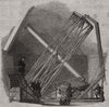 The great Northumberland Telescope, at Cambridge 1843 old antique print