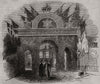 Grand triumphal arch, Cambridge. Cambridgeshire 1843 old antique print picture