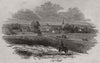 View of Newmarket. Suffolk 1845 old antique vintage print picture