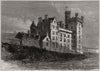 Thurso Castle, visited by the Prince of Wales. Scotland 1876 old antique print