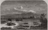Freshwater fishes angling in Scotland. An angling match on Loch Leven 1862