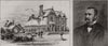 Falmouth House, Newmarket; Mr. Blundell Maple, M. P 1891 old antique print