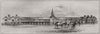 The Falmouth House stables. Newmarket 1891 old antique vintage print picture