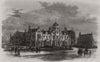 Queen Elizabeth's Grammar School, Ipswich. Suffolk 1862 old antique print