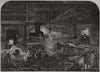 Mare and Co. 's iron shipbuilding works. London 1854 old antique print picture