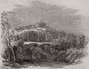 Summer Palace at Württemberg. Germany 1845 old antique vintage print picture