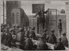 A boys' school, Berlin 1875 old antique vintage print picture