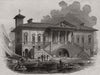 The new Custom House, Ipswich. Suffolk 1845 old antique vintage print picture