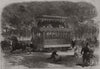 A Charlottenburg omnibus, Berlin. Germany 1866 old antique print picture
