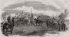 Meeting of the Burmese Envoy & British Commissioners at Pyay. Burma 1853 print