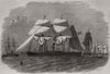 New Brazilian gun-boat fleet 1858 old antique vintage print picture