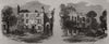 The old taverns. Hampstead 1871 antique vintage print picture