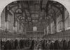 The Lord Chancellor receiving the judges in the Middle Temple. London 1862