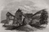 Luther's house at the Wartburg. Germany 1862 old antique vintage print picture