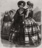 Paris fashions for May 1852 old antique vintage print picture