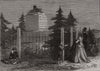 Napoleon Monument on the Battlefield of Leipsig. Germany 1866 old print