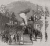 Her Majesty's return - the Weedon Station. Northamptonshire 1844 old print