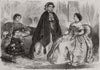 Fashions for November. Pretty Ladies 1857 old antique vintage print picture