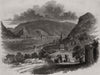 St. Goar, on the Rhine. Germany 1845 old antique vintage print picture