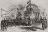 Her Majesty entering Gotha. Thuringia 1845 old antique vintage print picture