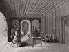 Luther's bedroom, in the citadel of Coburg. Bavaria 1845 old antique print