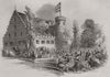 Celebration of HRH Prince Albert's birthday, at Rosenau. Bavaria 1845 print