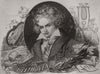 Beethoven. Germany 1845 old antique vintage print picture