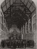 Queen Victoria receiving addresses in the Great Hall at Trinity, Cambridge 1843