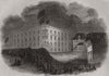 Torchlight concert at Mainz. Germany 1845 old antique vintage print picture