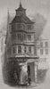 Luther's house, at Frankfurt. Hessen. SMALL 1845 old antique print picture