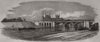Opening of the Great Northern Railway. The railway line at Peterborough 1850