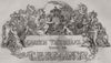 Queen Victoria's visit to Germany 1845 old antique vintage print picture