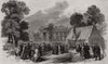 Cambridge. The Horticultural Fete at Downing College - the Royal Pavilion 1847