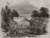 The Cork, Blackrock, and Passage Railway - Dundanion. Ireland 1850 old print